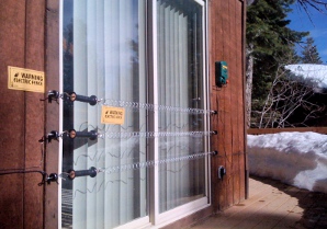 electric fence on sliding glass door